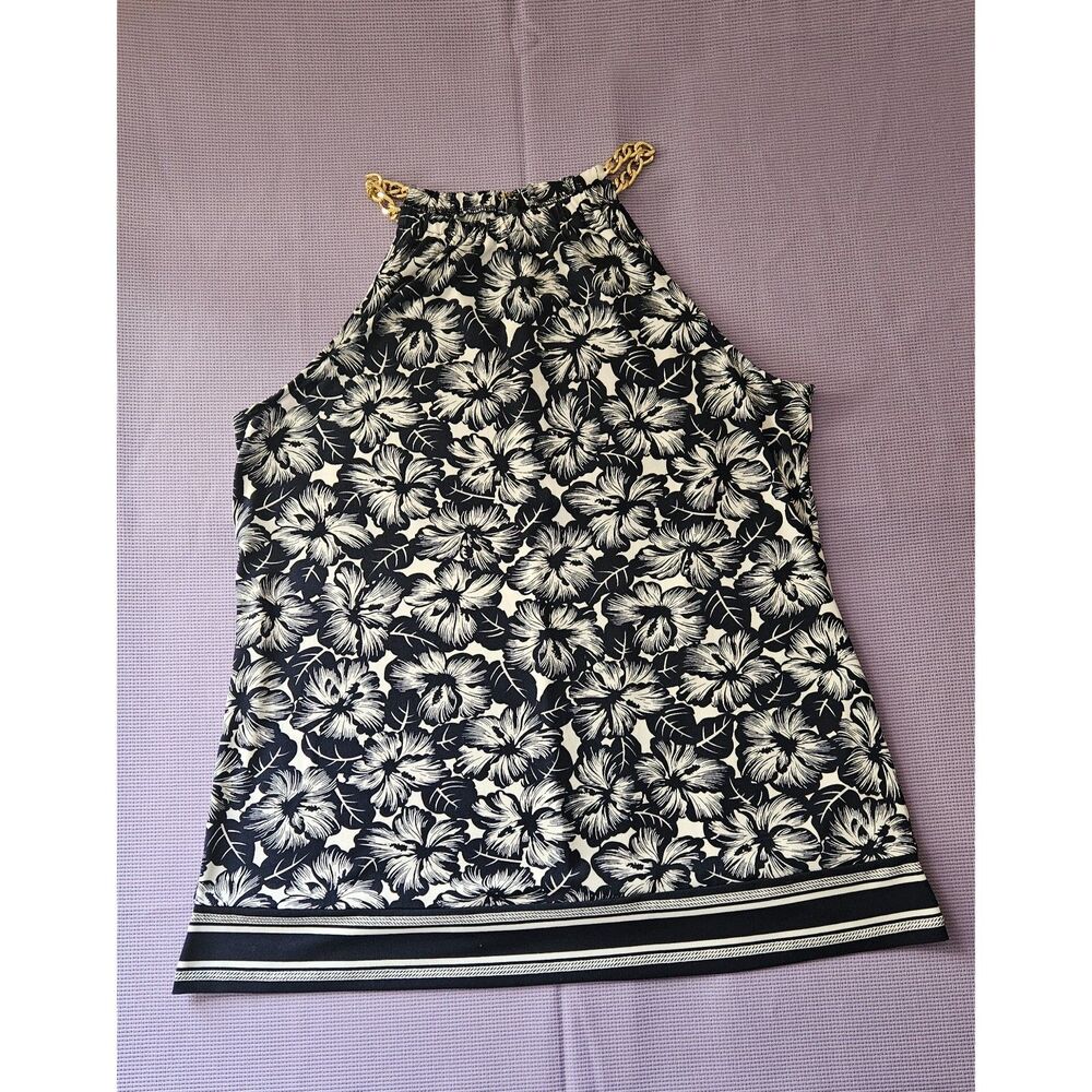 Source Unknown, Blue, White, Top, Size: S